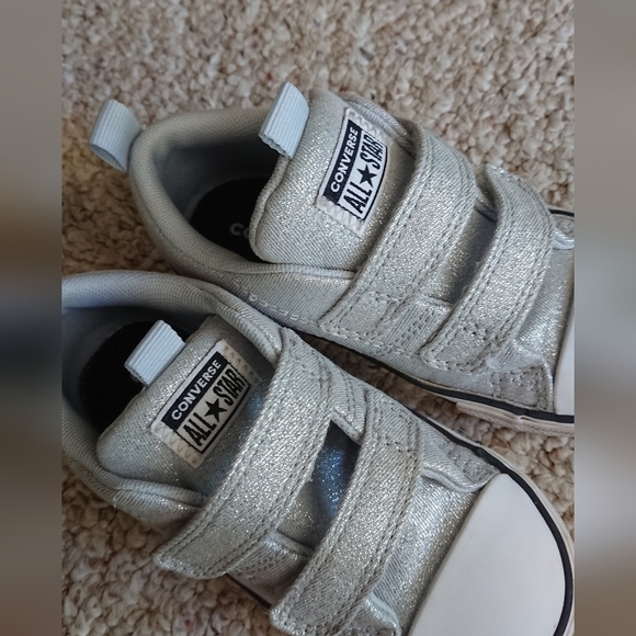 Converse Chuck Taylor All Star sneakers sparkly gray size 9 - Picture 3 of 14